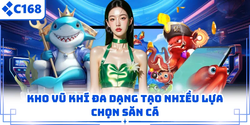 Kho vũ khí đa dạng tạo nhiều lựa chọn săn cá