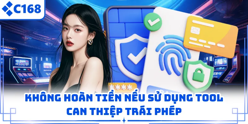 Không hoàn tiền nếu sử dụng tool can thiệp trái phép